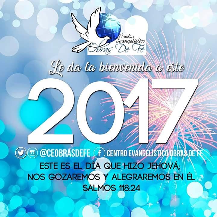 Te deseamos un feliz y bendecido año nuevo. Que el favor de Dios los acompañe siempre.