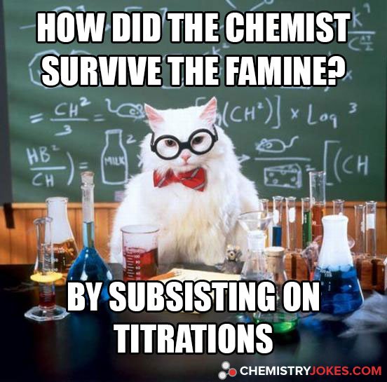chemjokescom's tweet photo. How did the chemist survive the famine? #chemistry #jokes https://t.co/NylAWvsK0n https://t.co/vZE5quQSUe