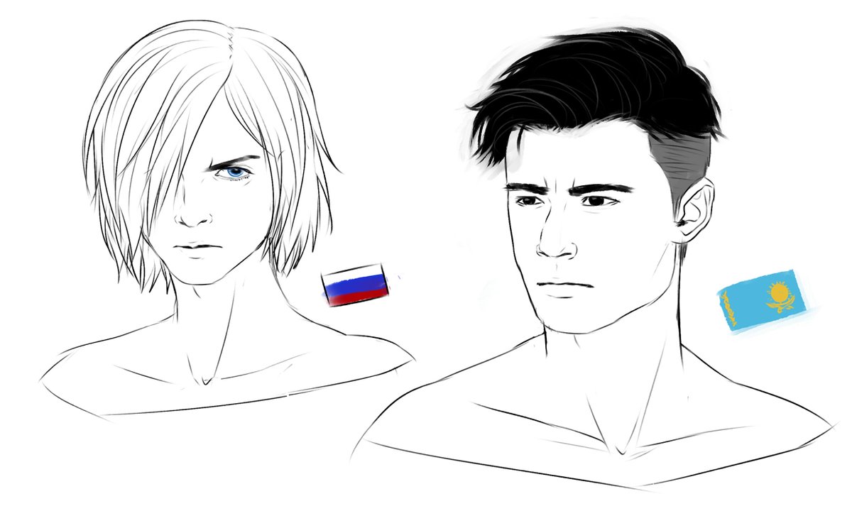 Just practicing realistic/racially-accurate sketches featuring the skaters (Plus Viktor!) <3 What do you guys think? :D #YuriOnIce 