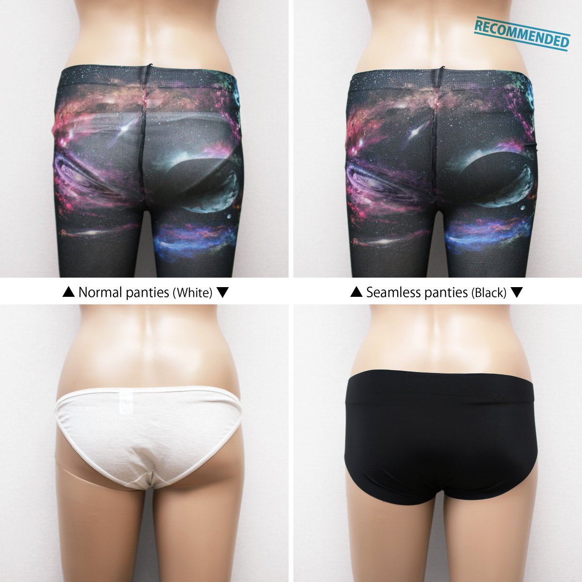 Romantic tights for grown-ups/ #01 The universe under the skirt - Women's Underwear - Polyester Black