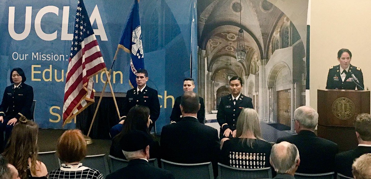 UCLA_Alumni's tweet image. .@UCLAVetNet recently took part in the @UCLA_Army_ROTC annual Fall Commissioning Ceremony along with #Bruin cadets, family and friends.