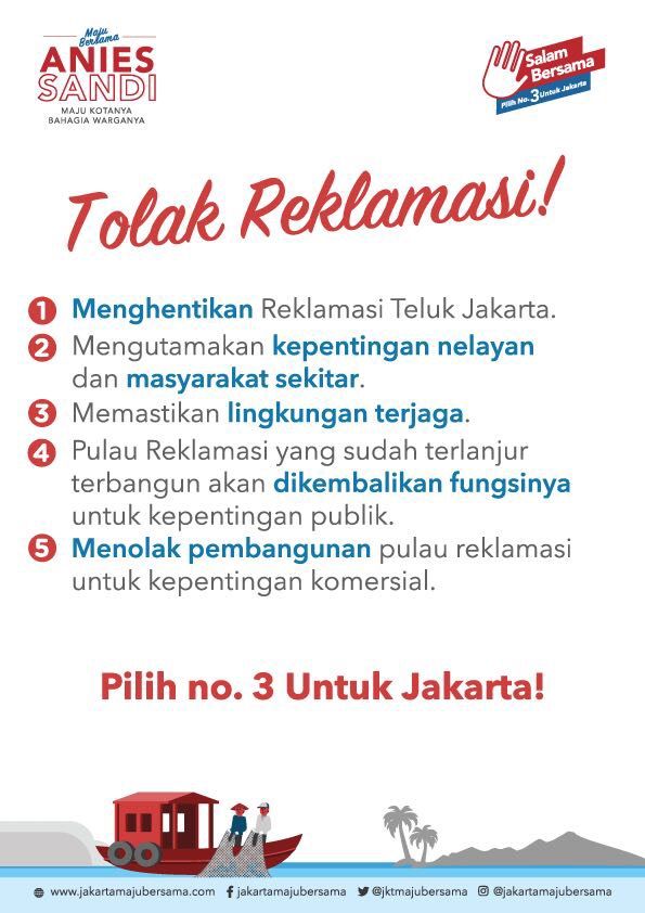 pandji's tweet photo. Nyali-nya #AniesSandiT3ladan dgn jadi satu-satunya yg tegas menolak reklamasi jg patut dikagumi. Perjuangan jd makin berat tapi ini yg benar https://t.co/SsBXamy7hV