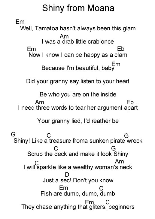 Moana crab song lyrics.