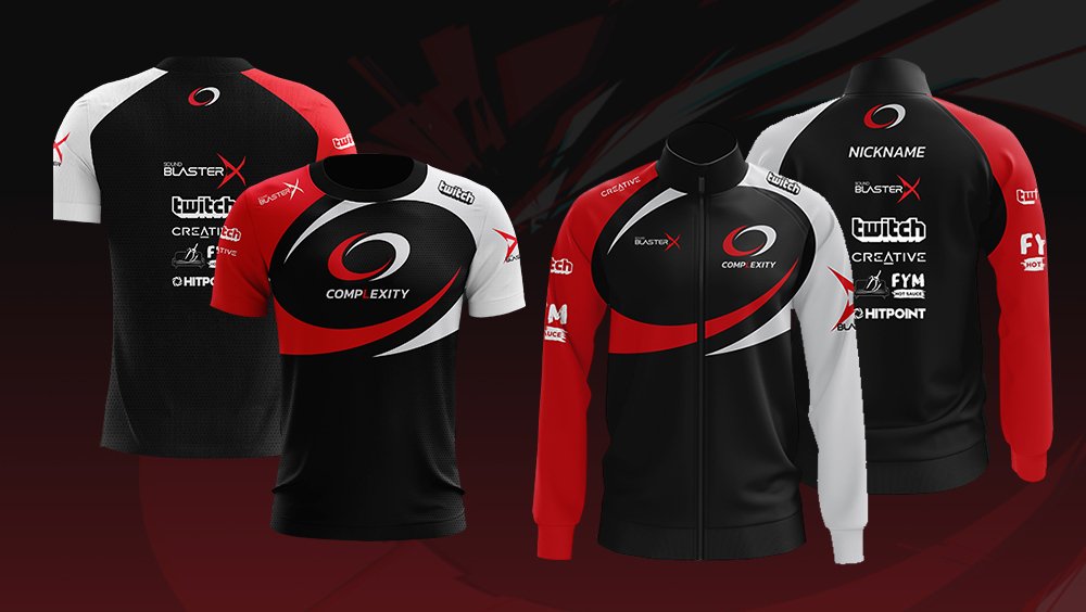 Complexity's tweet image. Get the official 2017 coL player jersey and jacket from @HitPointTV 👇

col.vg/hitpoint