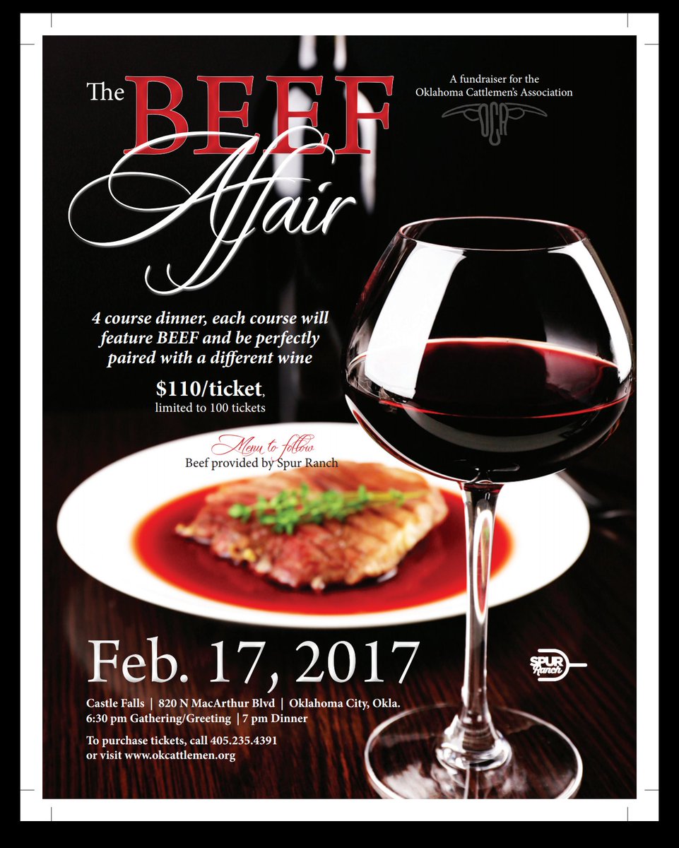 eyebrow_B's tweet photo. Looking for a Valentine's Day gift? Make your reservations now for "The BEEF Affair"! Contact @OKCattlemen for more info. #beef #okbeef https://t.co/9ZgN1rP2L8