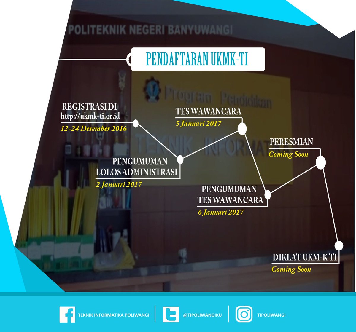 ALUR PENDAFTARAN UKMK-TI POLIWANGI #latepost