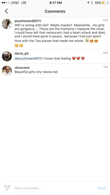 My uncles comments on my moms pictures are priceless lmfao https://t.co/iNH4w3nK6a