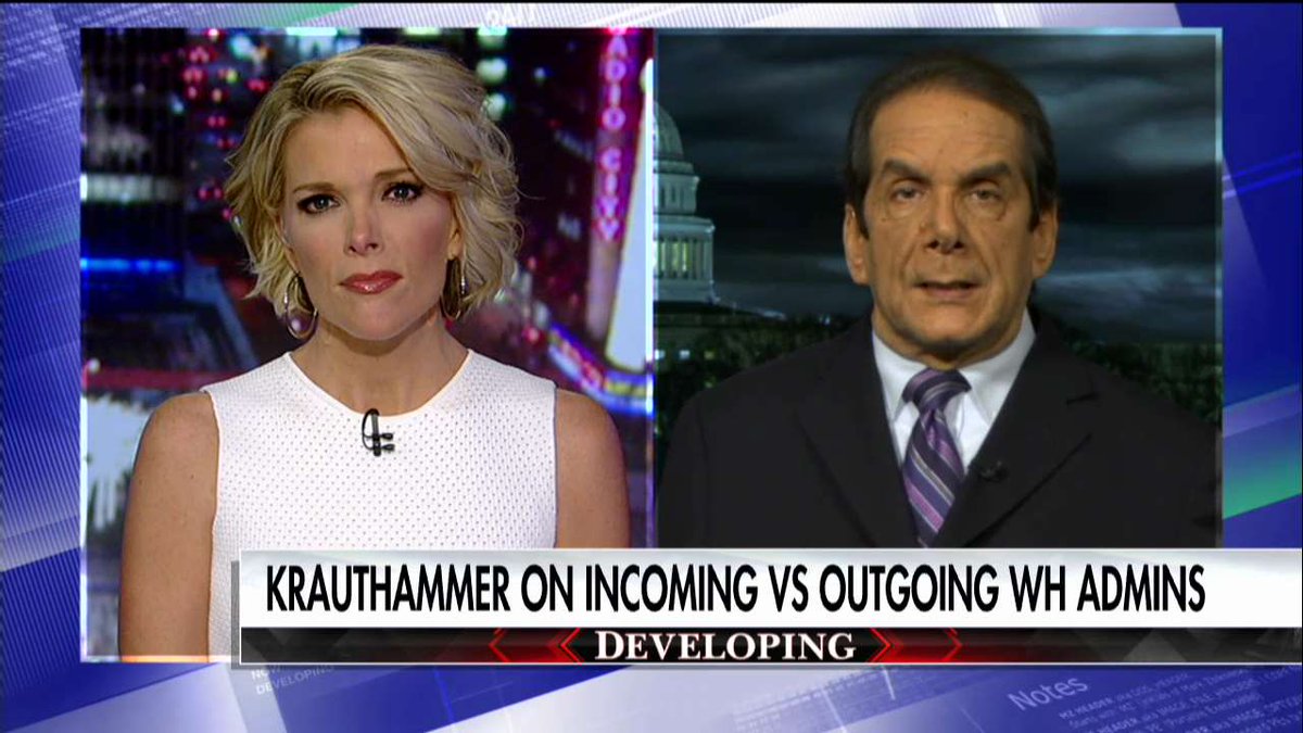 FoxNews's tweet photo. .@krauthammer: "When presidents leave office they generally don't make a plea on their own behalf. It's beneath them." #KellyFile https://t.co/XGW7jGbnVP