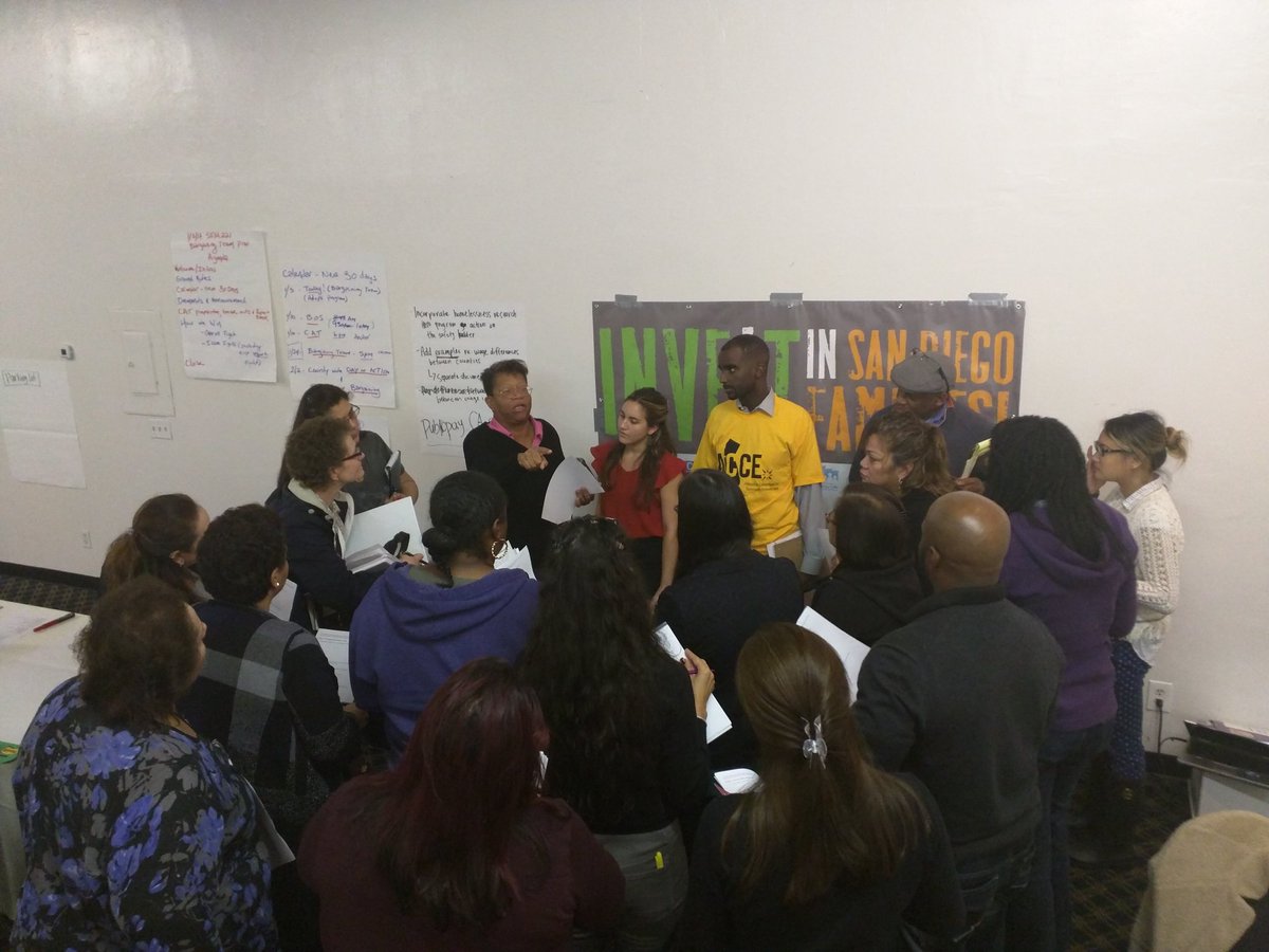 SEIU221's tweet photo. #BargainingTeam groups talking about how to make @SanDiegoCounty @InvestinSD Families improving #SafetyLadder #SmartJustice and #GoodJobs https://t.co/CCYrc1CErZ