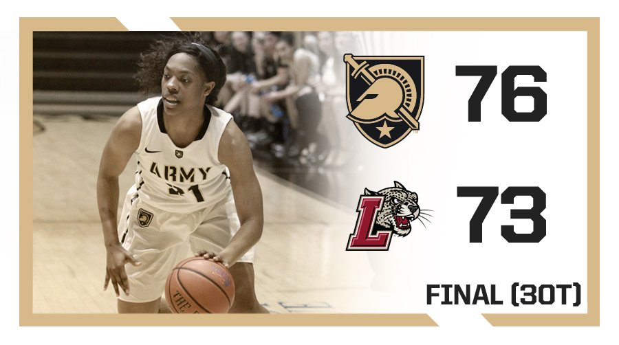 ArmyWP_WBB's tweet photo. Janae McNeal had two clutch shots and Madison Hovren added a career-high 35 points in Army's triple OT win.
-->https://t.co/V7RcGNwTxt https://t.co/m0AaTbibFW