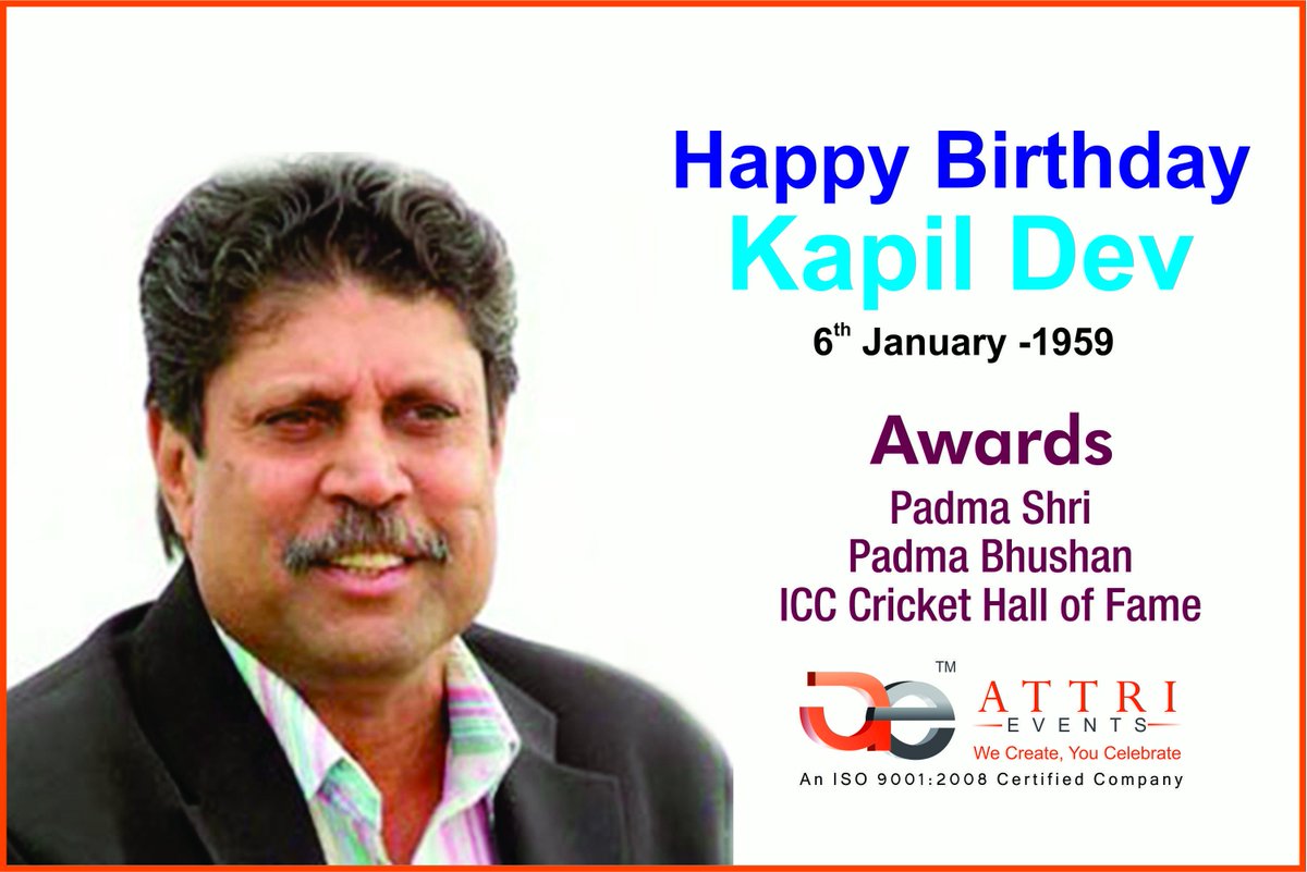 attri_events's tweet photo. #wishingaveryHappyBirthDaytoKapilDev #fromteam #attrievents #sportseventorganisers #attrievents.com https://t.co/mfeZ40VgNV
