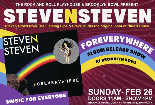 RRPHKIDS's tweet photo. So much anticipation for RRPH's #StevenSteven @brooklynbowl show on 2/26 via @brooklynvegan: https://t.co/5PidWcivsv https://t.co/SQrTPiAaf7