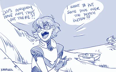 It was funny in my head. #lance #pidge #voltron #GuardiansoftheGalaxyVol2 