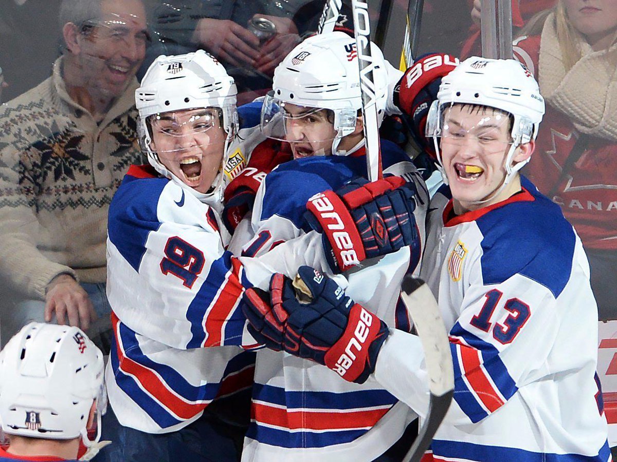 espn's tweet photo. USA! 

Thanks to Troy Terry's shootout goal, Team USA beats Canada to win the World Junior Championship 5-4. https://t.co/jjk3Y1ACid