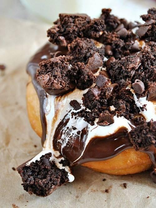 Chocolate cookie doughnuts.