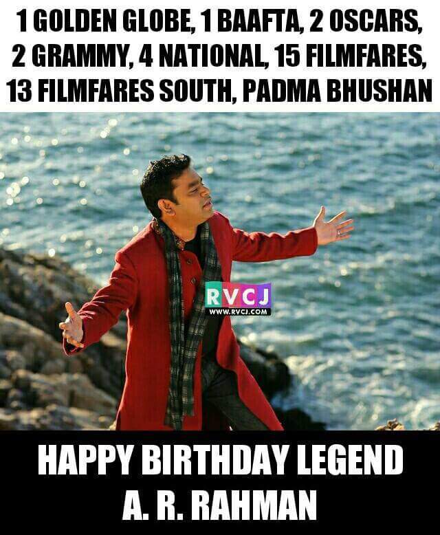 50 years Iconic musical genius Happy Birthday Legendary A.R. Rahman   