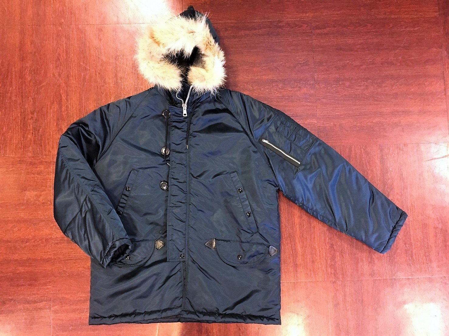 コリンズ N-3B フライトジャケット 古着 USA ネイビー CORINTH