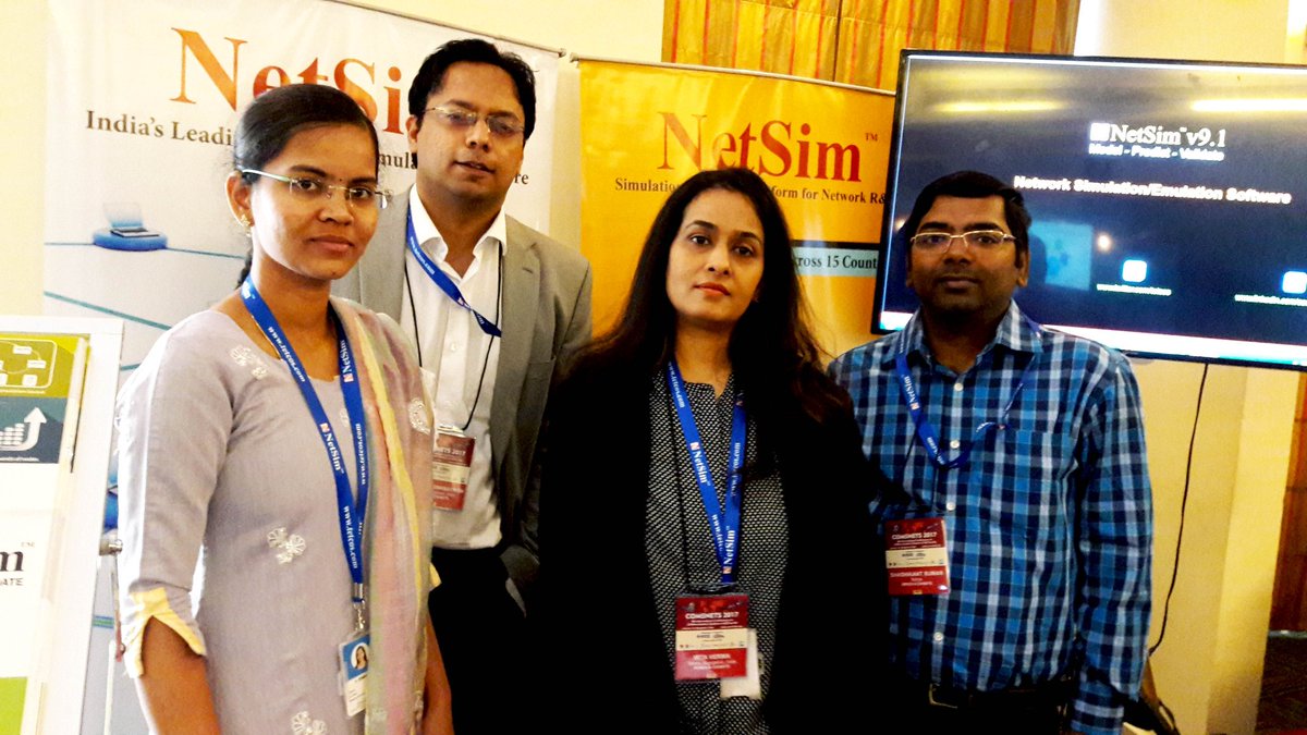 Tetcos's tweet image. Catch team #NetSim today at #COMSNETS Exhibition at
 Chancery Pavillion, Bangalore

#Tetcos #NetworkSimulator