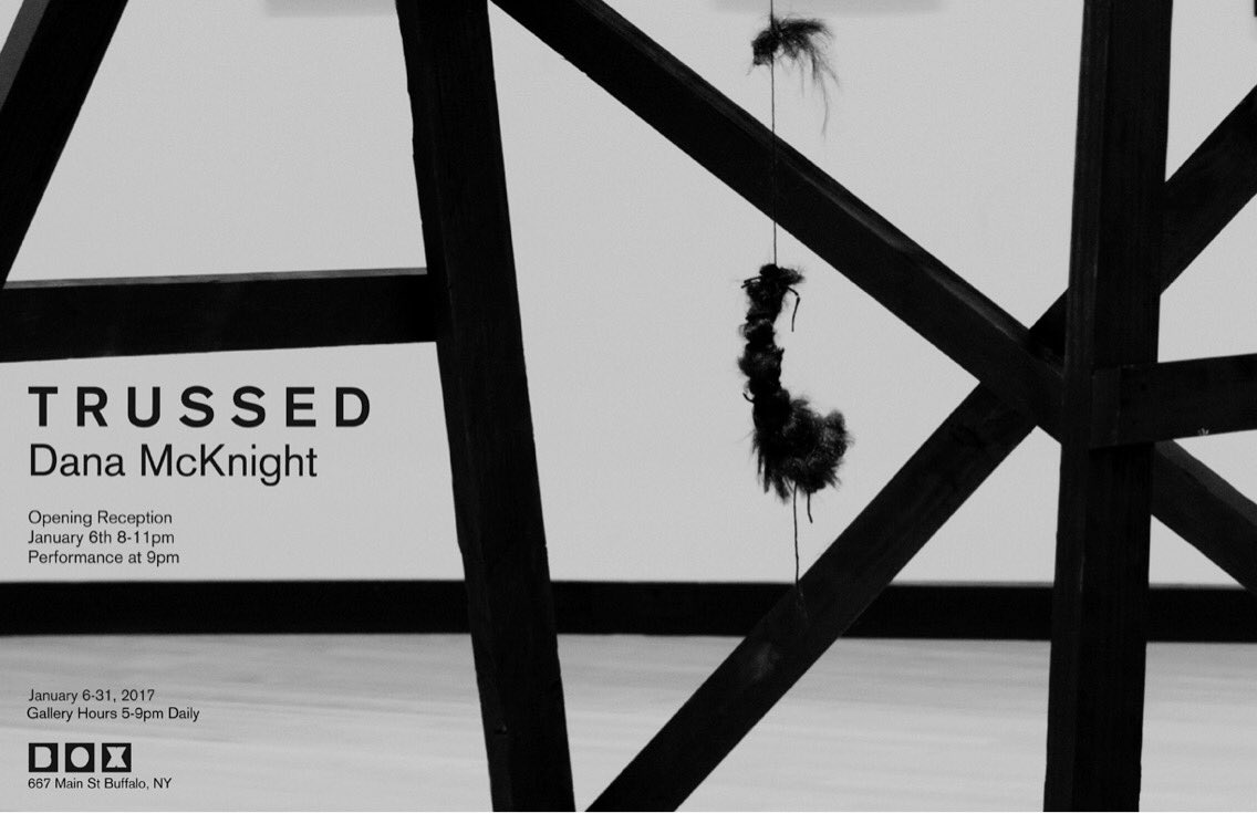 BOX_buffalo's tweet photo. Tonight!!!
T R U S S E D a performance piece by Dana McKnight | 8-11pm | Performance at 9pm https://t.co/K0aNvLg2HM
