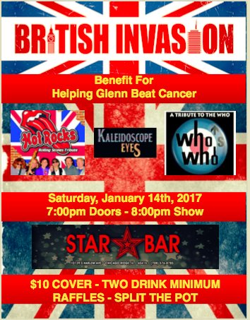 MTECChicago's tweet photo. #helpglennbeatcancer #chicagostarbar Mark your calendars 1/14/17, great bands, great raffles, great cause https://t.co/cMvoeqXzjY