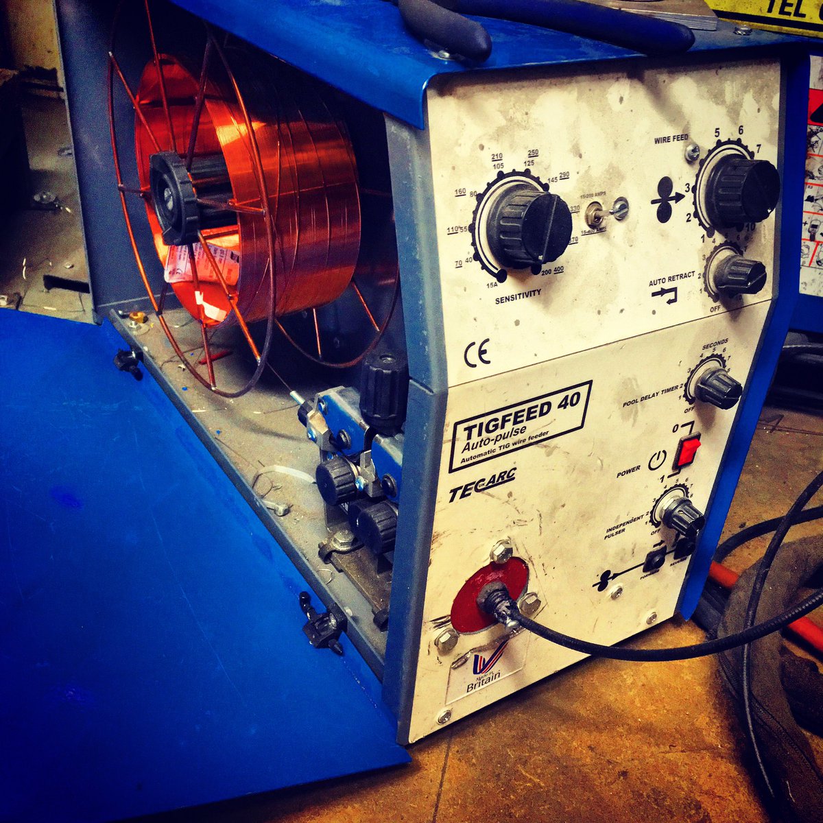 OneArmWelder's tweet photo. My wire feeder #wirefeeder #welding #tig #feeder #wire #weldeverydamnday #bpi #fabrication https://t.co/CEQvCf3Sij