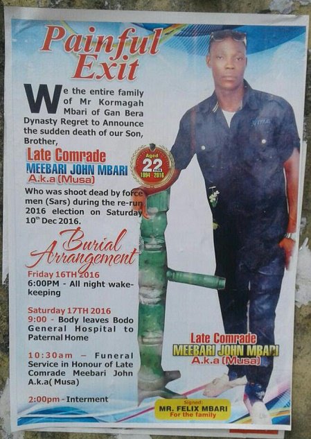 I find the editorial of Punch on Thursday, Jan 5 shocking, embarrassing, insult to memories of Rivers people who paid the supreme price to defend democracy