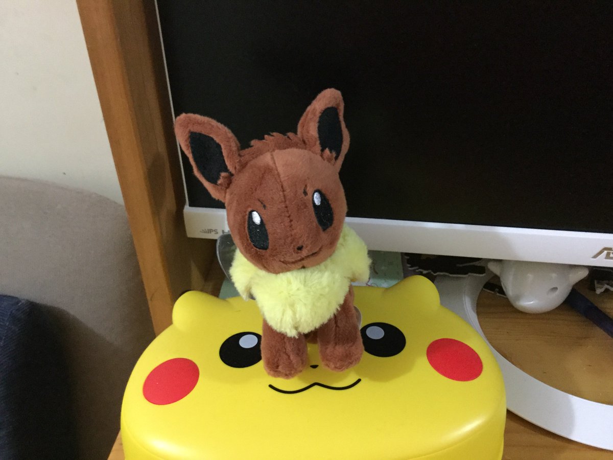 Robloxgameplay5's tweet image. Pikachu with eevee