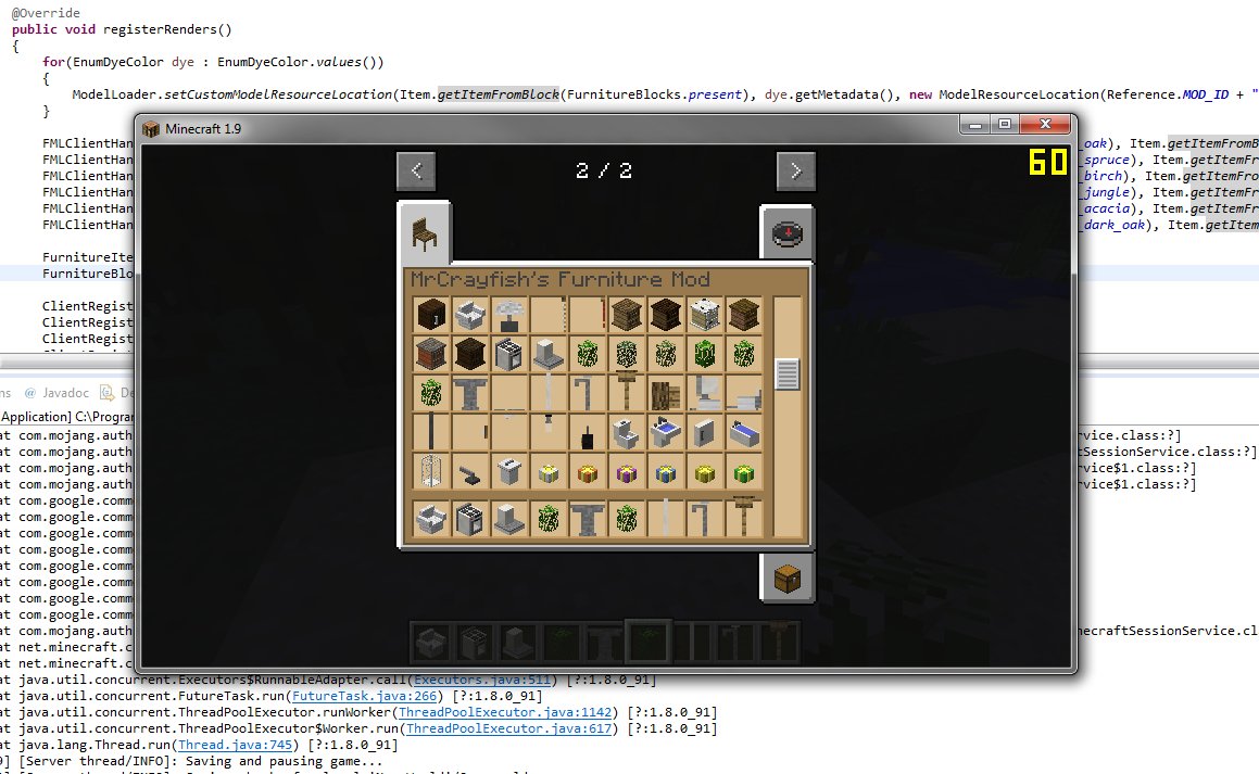 MrCrayfish's tweet photo. Updating Furniture Mod to 1.9, 1.10 and 1.11 🚽🛁🚿📭 https://t.co/YPN2OZrFvN