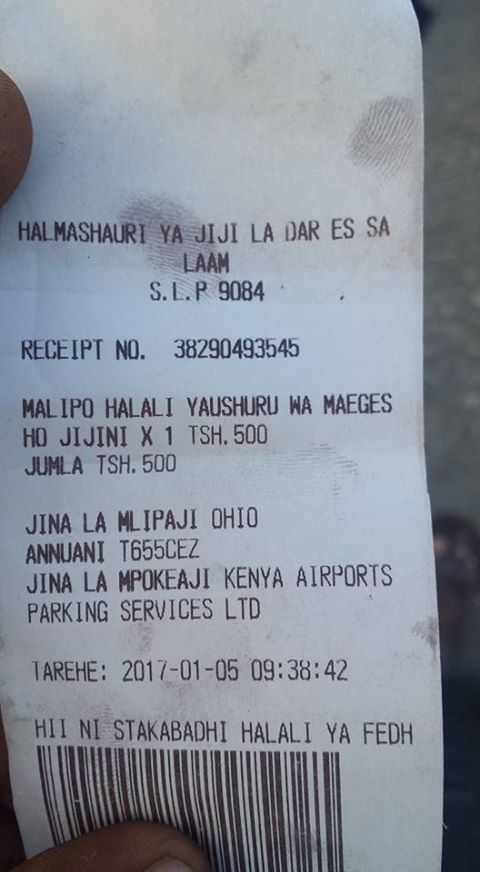 Hii unatokea Tanzania pekee, unalipa ushuru Jiji la Dar es Salaam lakini mkusanyaji ni Kenya Airport. Tanzania nzima hakuna mwenye uwezo