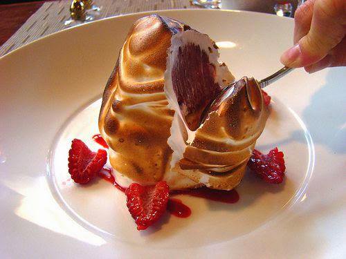 Toasted marshmallow chocolate mousse.