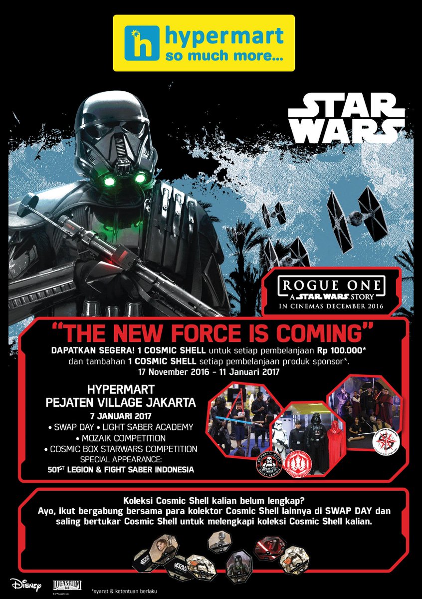 hypermart_ho's tweet image. Siap u/ SWAP DAY #hypercosmicshell #hypermartstarwars besok di HPM Pejaten!ikuti eventnya &amp;amp; jgn lupa ada #wefie competition juga @hicard_id