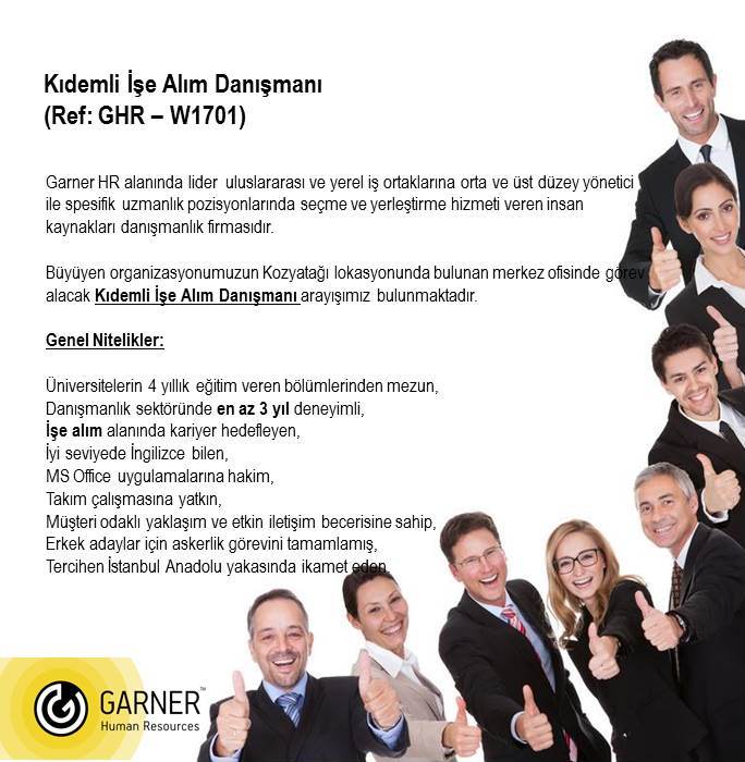 #GarnerHR Kıdemli İşe Alım Danışmanı arıyor! Başvurularınızı jobs.turkey@garnerhr.com adresine cv göndererek gerçekleştirebilirsiniz.