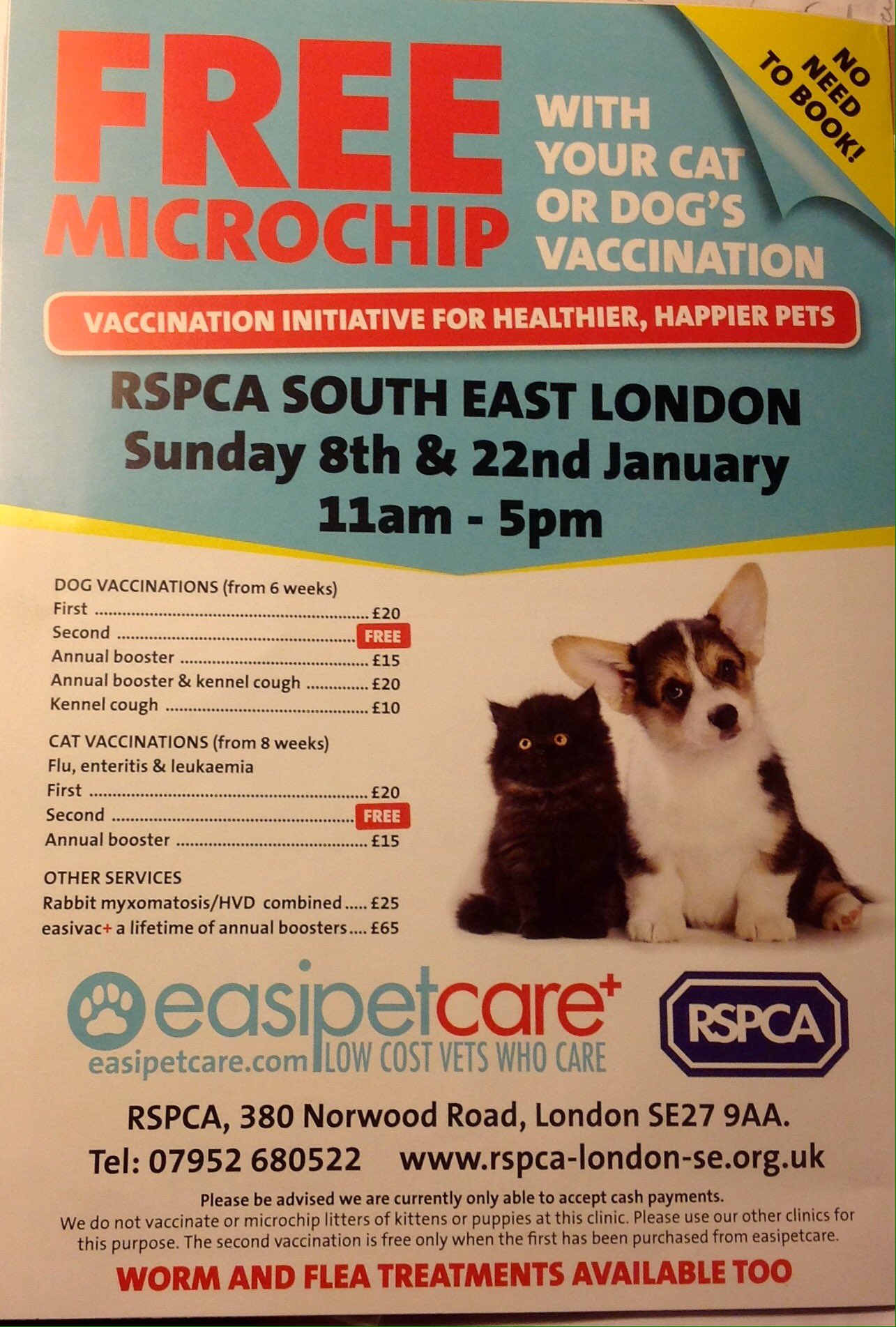 rspca cat vaccinations