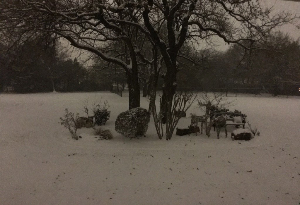 kforkevinogle's tweet photo. 2AM Snow giving off glow to light the landscape. #LateShiftLife. @kfor @emilyrsutton @MikeMorganKFOR @Aaron_Brackett https://t.co/iRHUAxYjAB