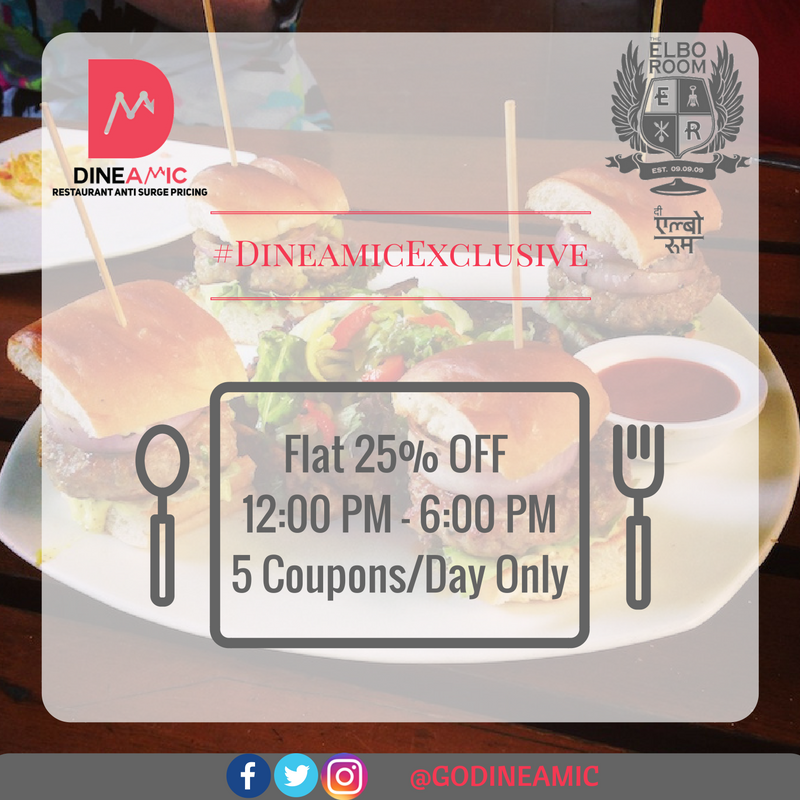 GoDineamic's tweet photo. @The_Elbo_Room #Dineamic #Food #Drinks #Delicious #Hungry #Foodie #Foodlove #Yummy #Mumbai #Love #Eat #Dine #Beer #Discount #Offer #Coupons https://t.co/v6LMF2mxYX