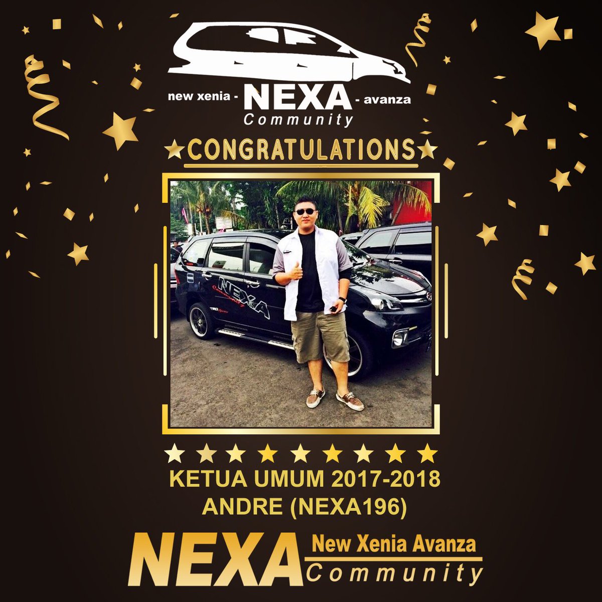 Nexa_ID's tweet image. Ketum Nexa periode 2017-2018 om Andre #Nexa #BlackDevil