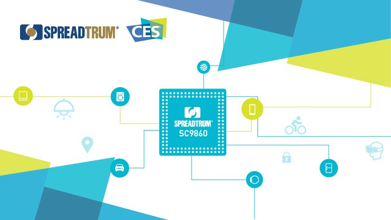 UNISOCTech's tweet photo. Showcasing #Spreadtrum #LTE chipset #SC9860 at #CES2017 . Visit us at #YunOS booth #10700, Central Hall to experience the latest technology. https://t.co/H4ZUjsqWqf