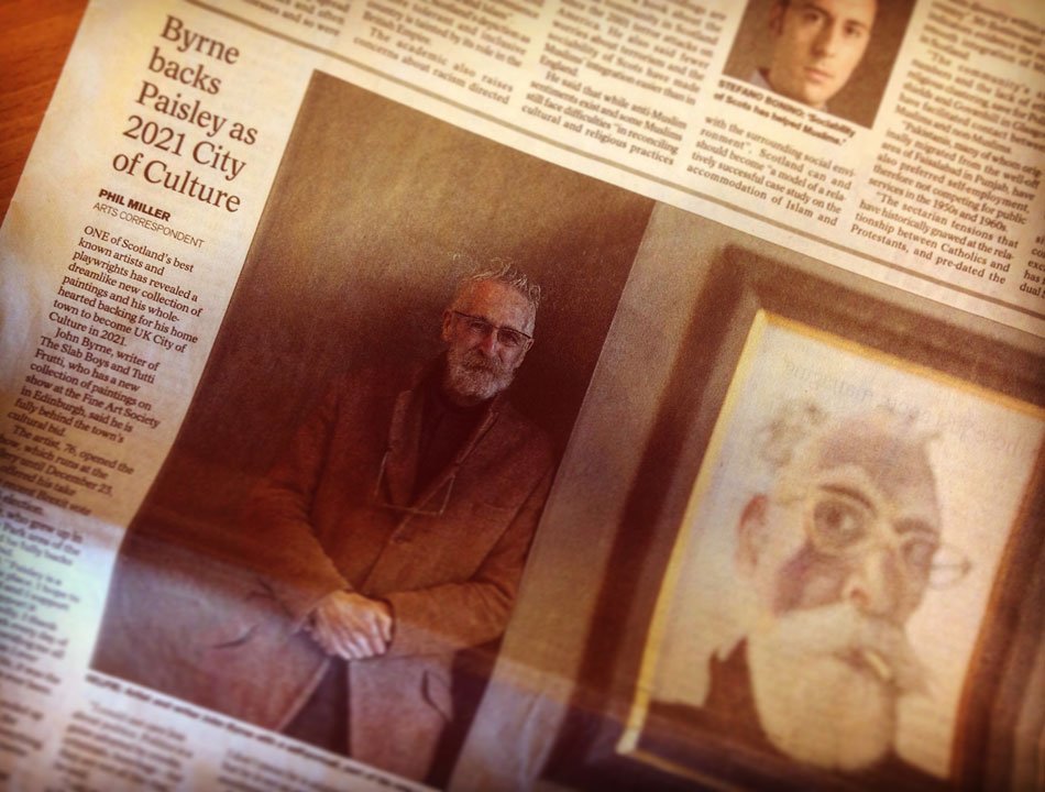 We d like to wish Paisley-born artist and supporter John
Byrne a very happy birthday! 