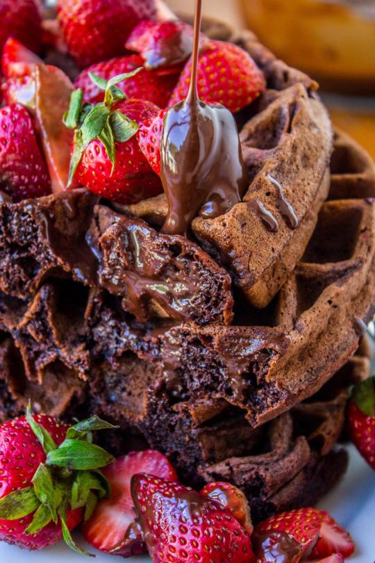 Dark Chocolate Waffles
