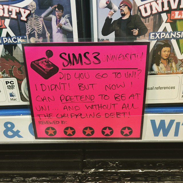 jb_reviews's tweet photo. Sims 3 - University Life https://t.co/4b3j2TQoXT - And for those that went to uni, they too can pretend with the Full-Time Job expansion. https://t.co/FyCEloWzQa