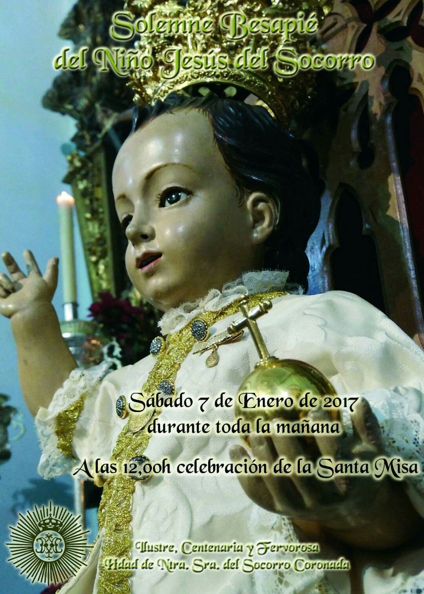 Mañana Besapiés del Niño Jesús del Socorro. Eucaristía a las 12 h