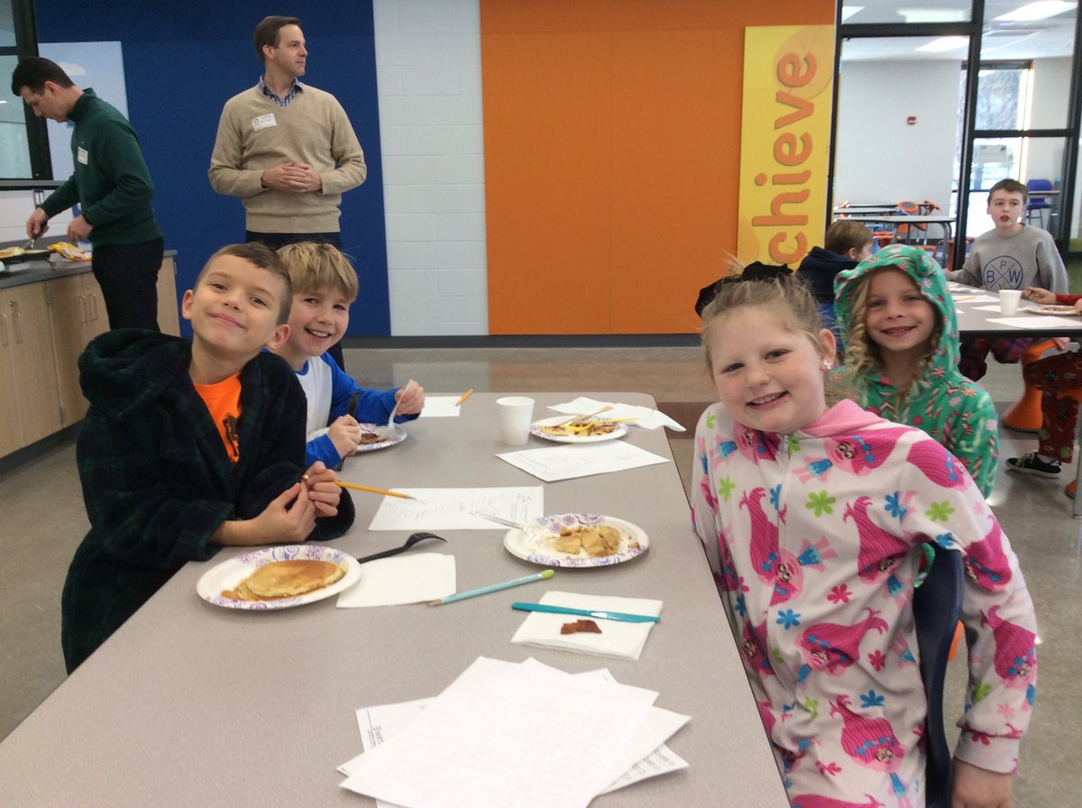 Newbold3rd's tweet photo. Wearing pj's in the morning and eating pancakes for breakfast- an awesome way to begin the day! #team512 @Newbold3rd #ourSMSDstory https://t.co/49ETaWuU2Y