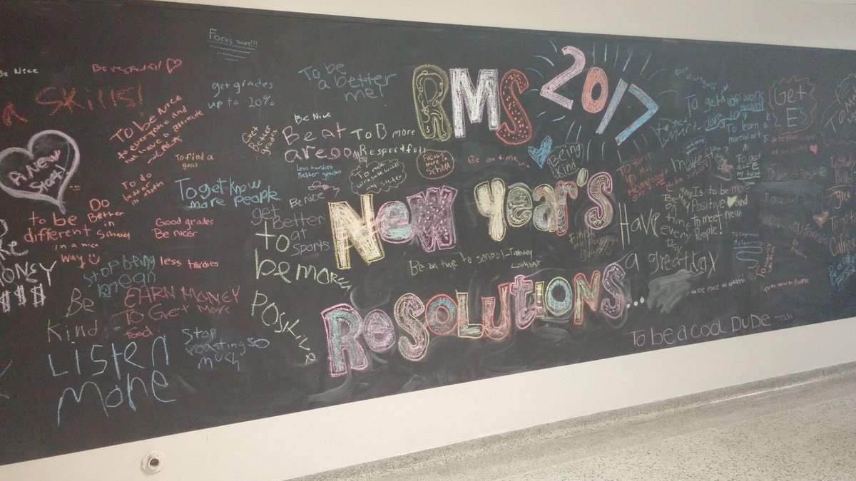 What is your New Year's Resolution? Our students have some pretty good ideas!