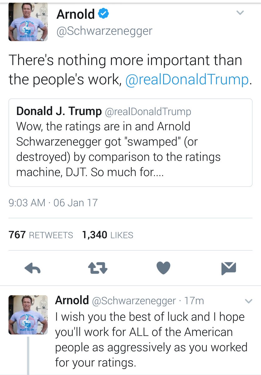 Imagine it is 1992 and you are told this is an exchange between the former governor of California and the president-elect of the US