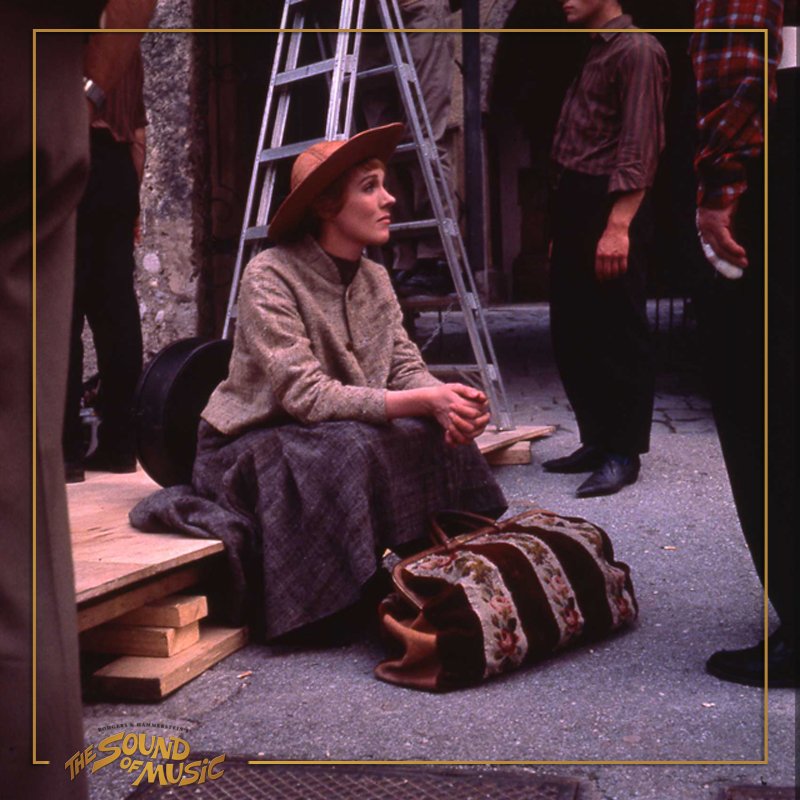 SoundofMusic's tweet photo. #FlashbackFriday to Julie Andrews on the set of the #SoundOfMusic in 1964! Retweet if the @SoundofMusic if one of your favorite films! https://t.co/Uweh9MwGml