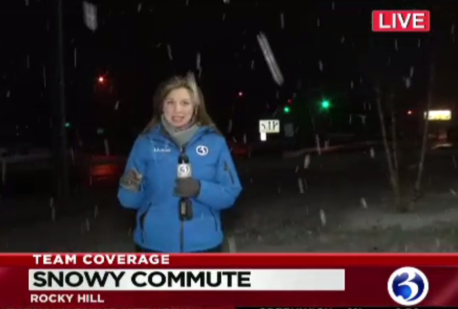 NicoleNalepaTV's tweet photo. @KimLucey is walking in a #WInterWonderland now... #flakesareflying #hellowinter #weatheron3 https://t.co/g0VbVtpAdK