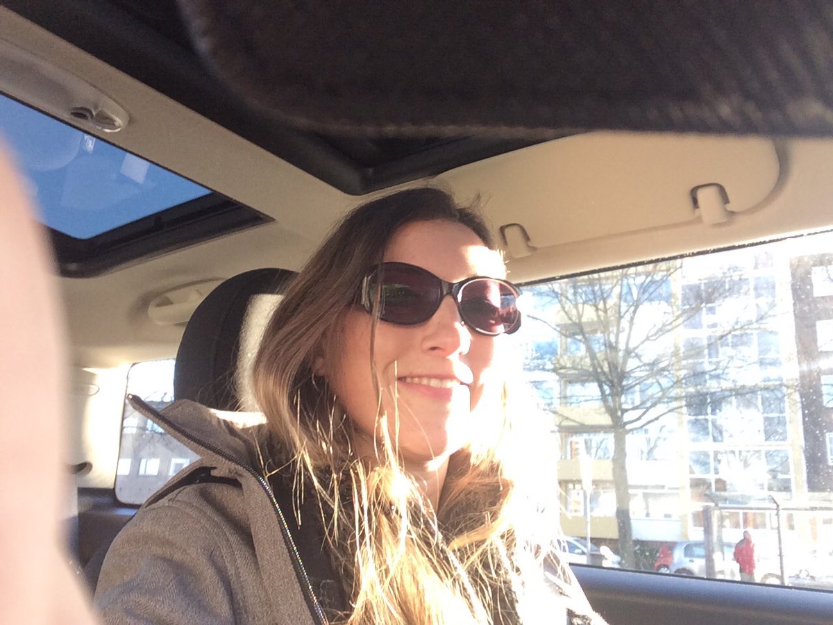 Lekker onderweg naar afspraken in de kou, maar het is genieten zo #sunshine