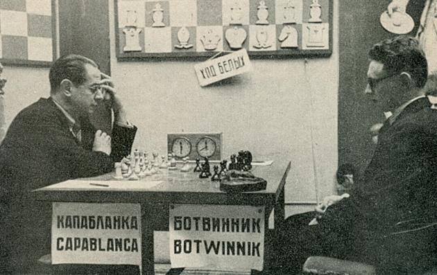 Capablanca at the 2nd Moscow International (1935).