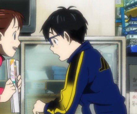 rt_your_yuri's tweet image. yuri (his face lighting up when he sees viktor,)