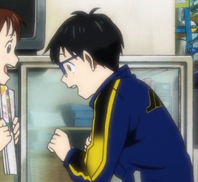 rt_your_yuri's tweet image. yuri (his face lighting up when he sees viktor,)